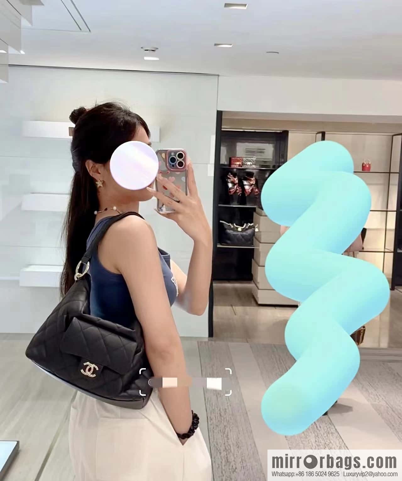 CHANEL 23B autumn and winter trailer series hobo hippie underarm bag AS4347