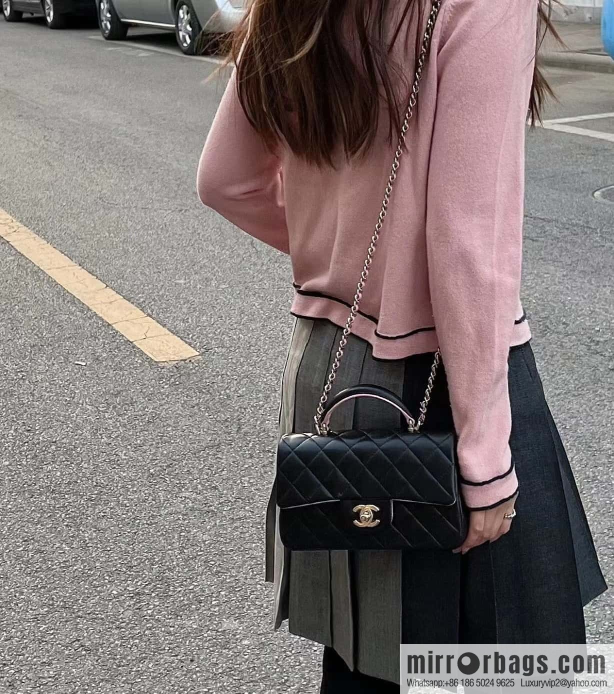 CHANEL classic cf mini handle AS2431