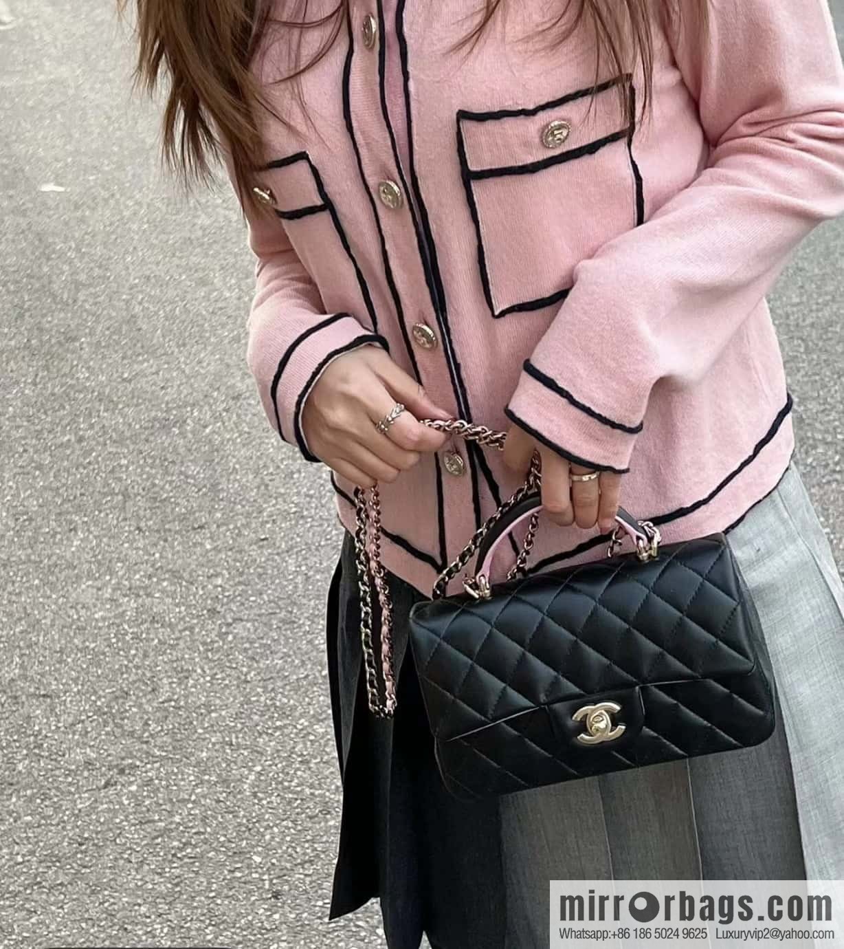 CHANEL classic cf mini handle AS2431