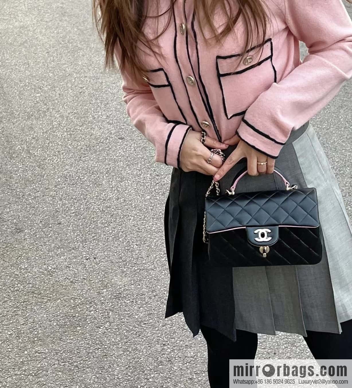 CHANEL classic cf mini handle AS2431