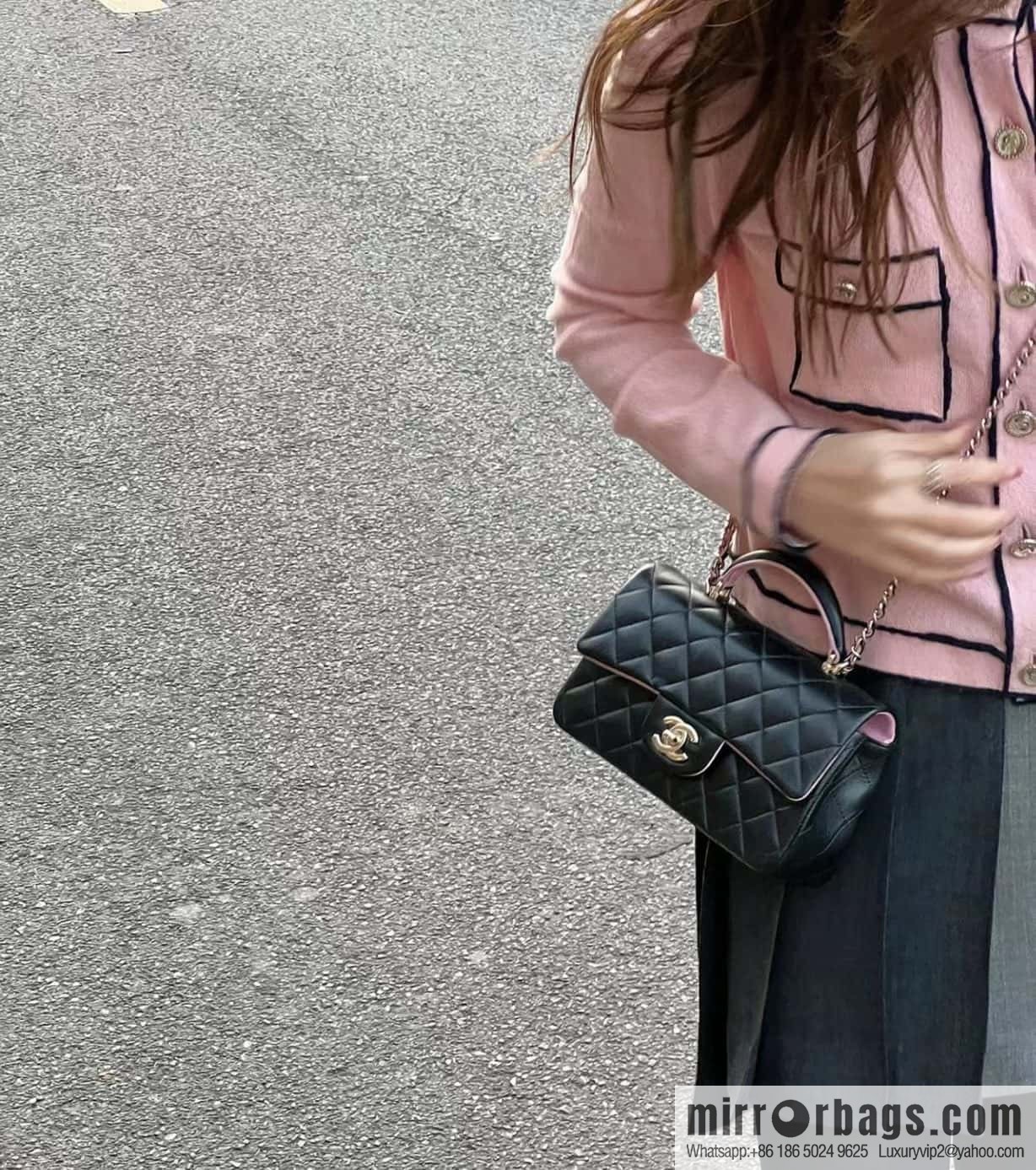 CHANEL classic cf mini handle AS2431