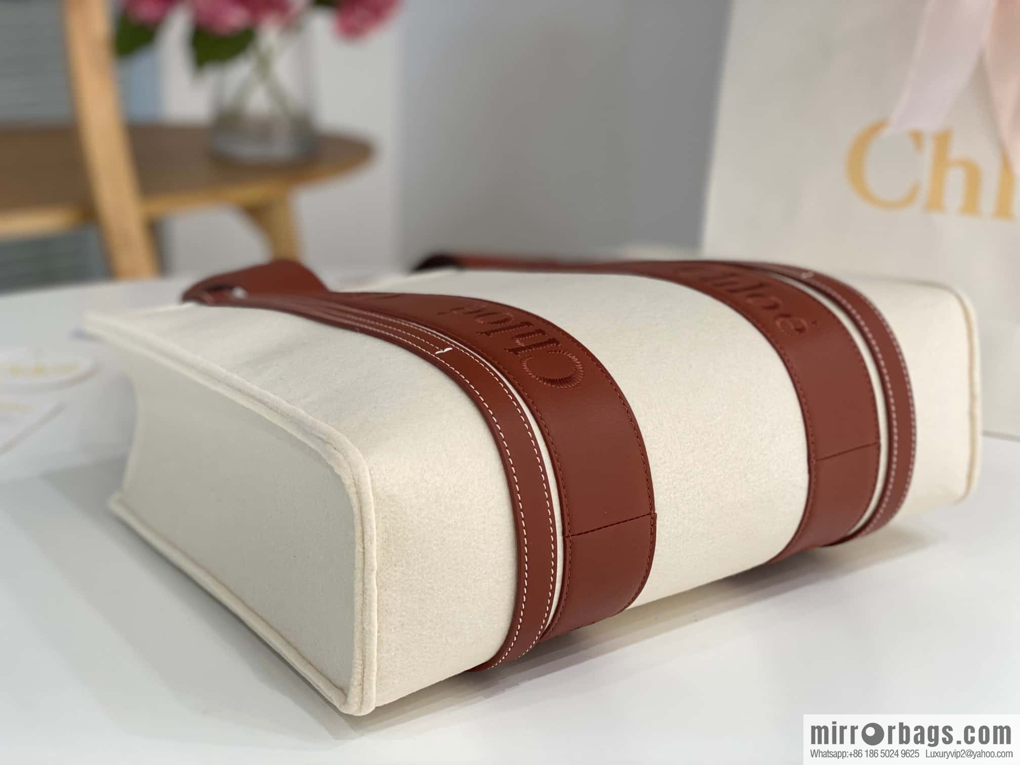 Chloe new felt woody 🐑 with leather, medium 37CM