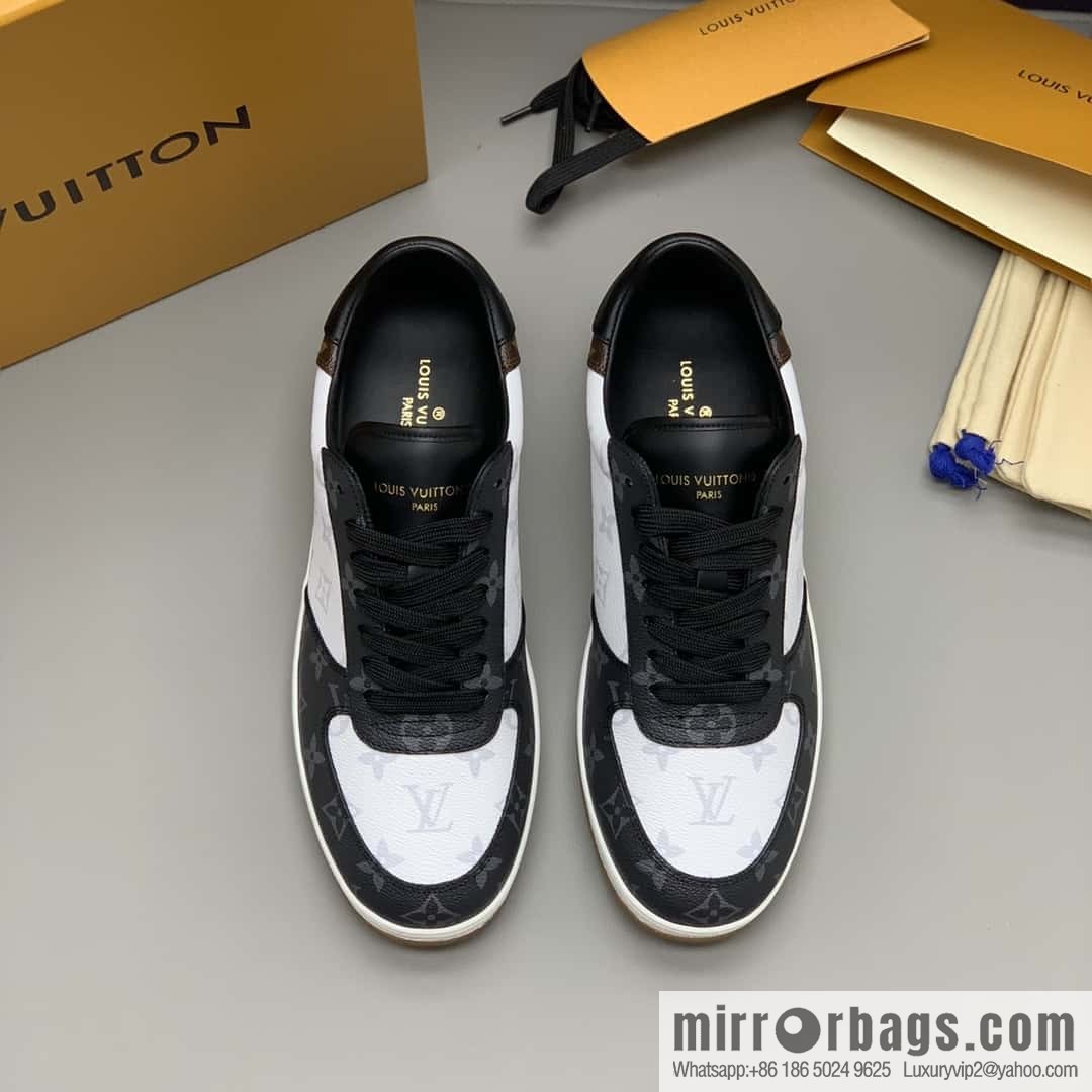 LV leather patchwork men's casual shoes