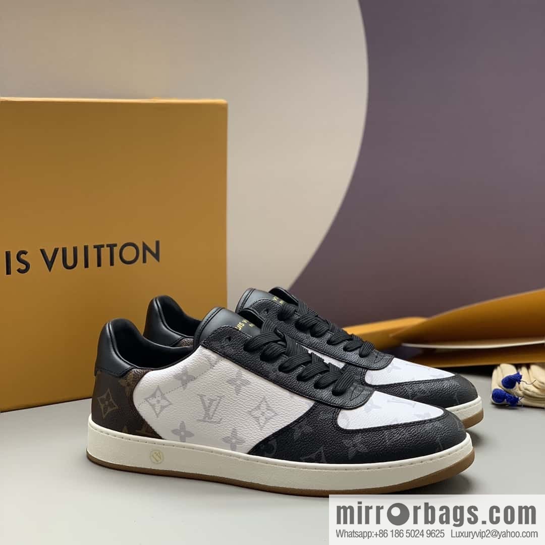 LV leather patchwork men's casual shoes