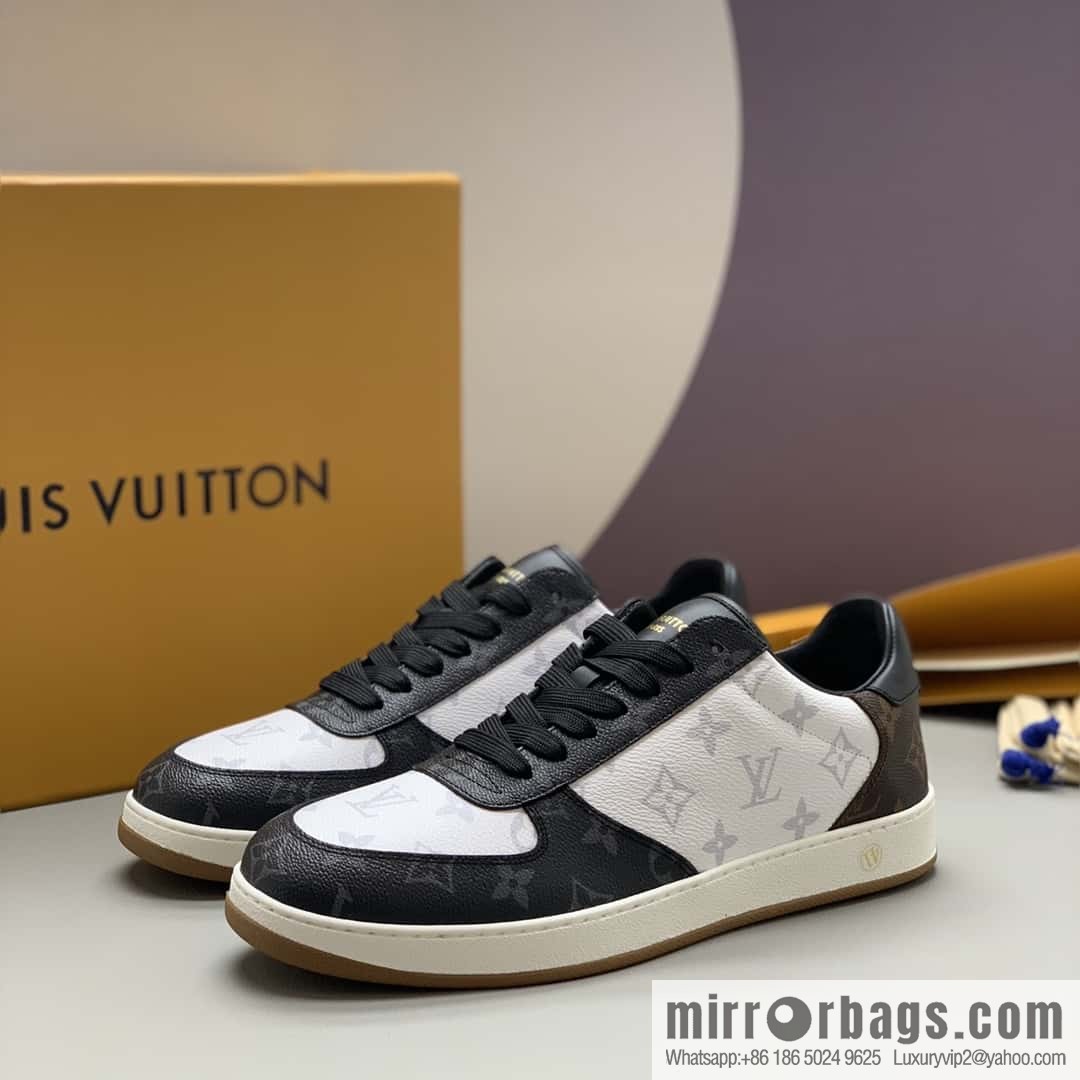 LV leather patchwork men's casual shoes