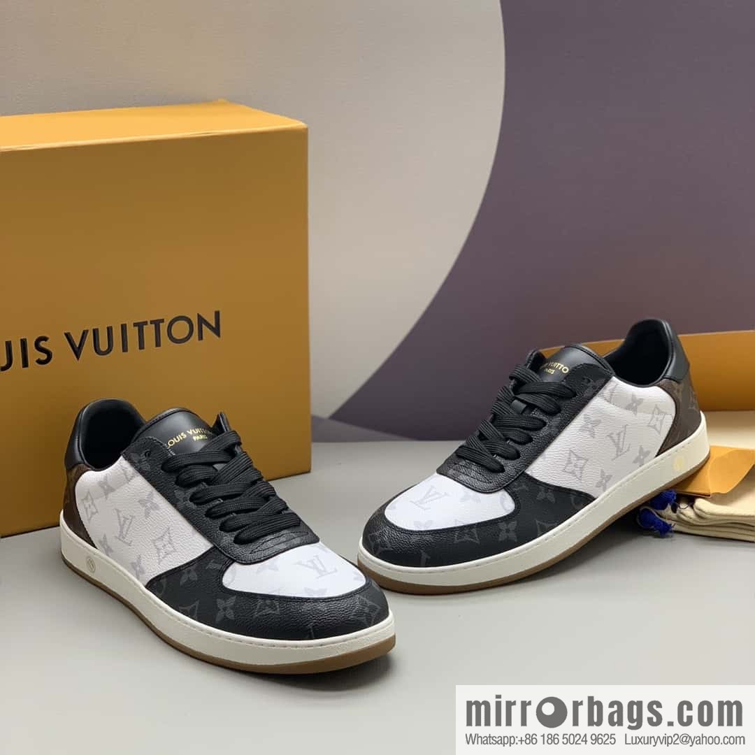 LV leather patchwork men's casual shoes