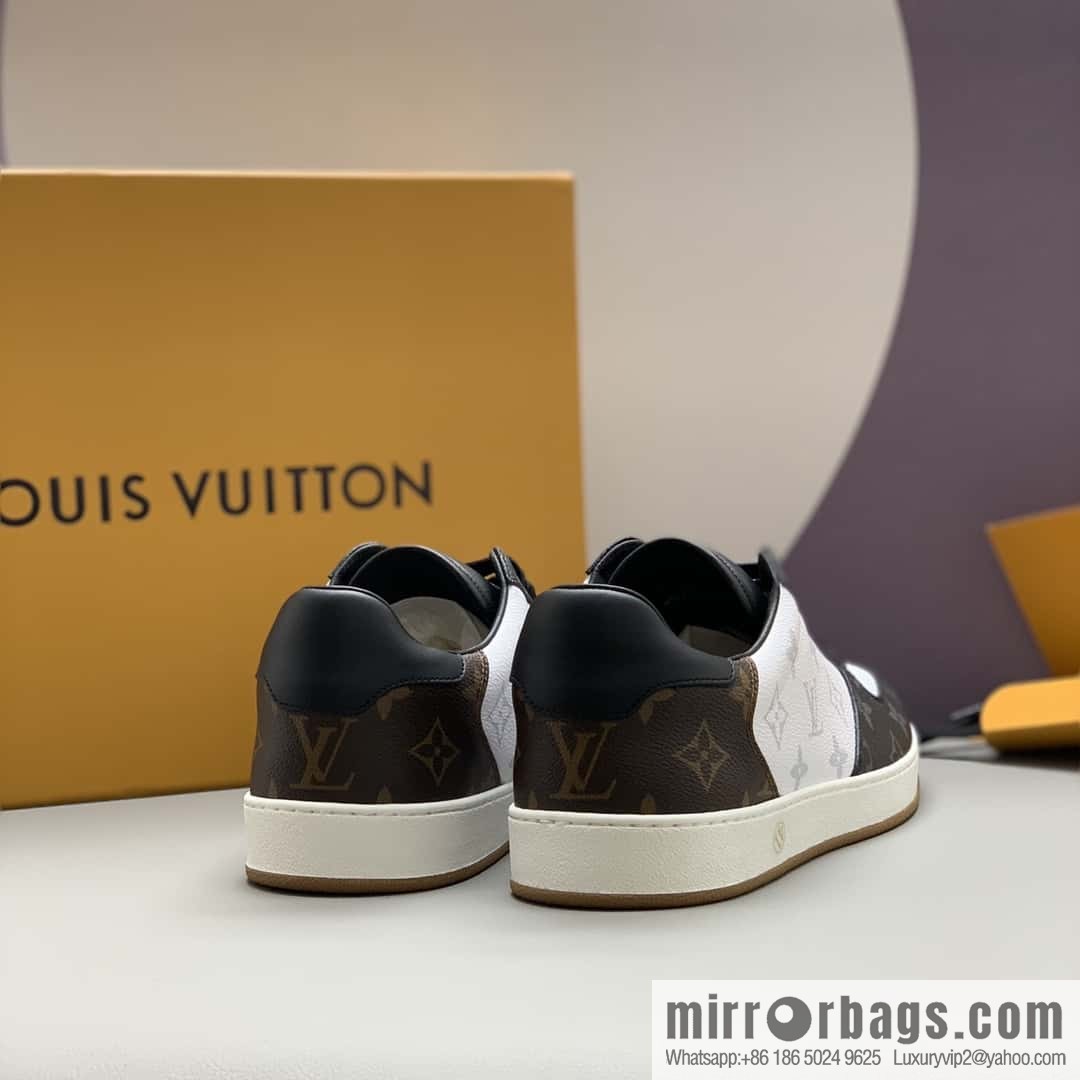 LV leather patchwork men's casual shoes