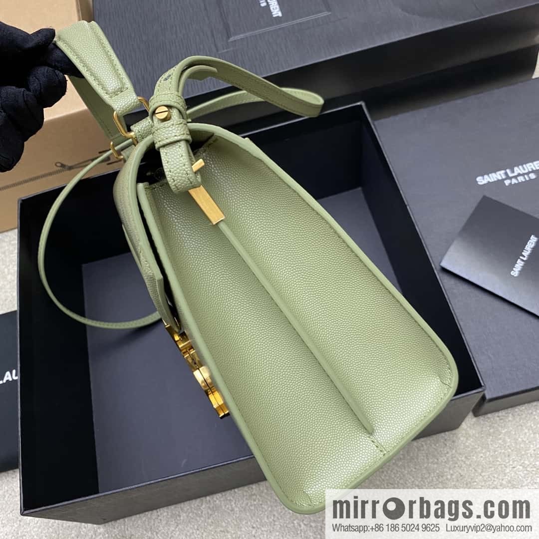 CASSANDRA series new avocado green ball leather gold buckle Model: 578000