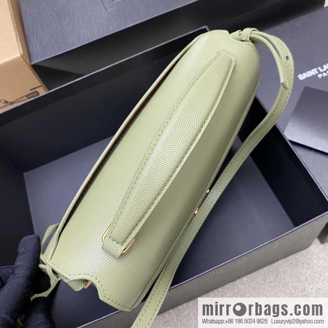 CASSANDRA series new avocado green ball leather gold buckle Model: 578000