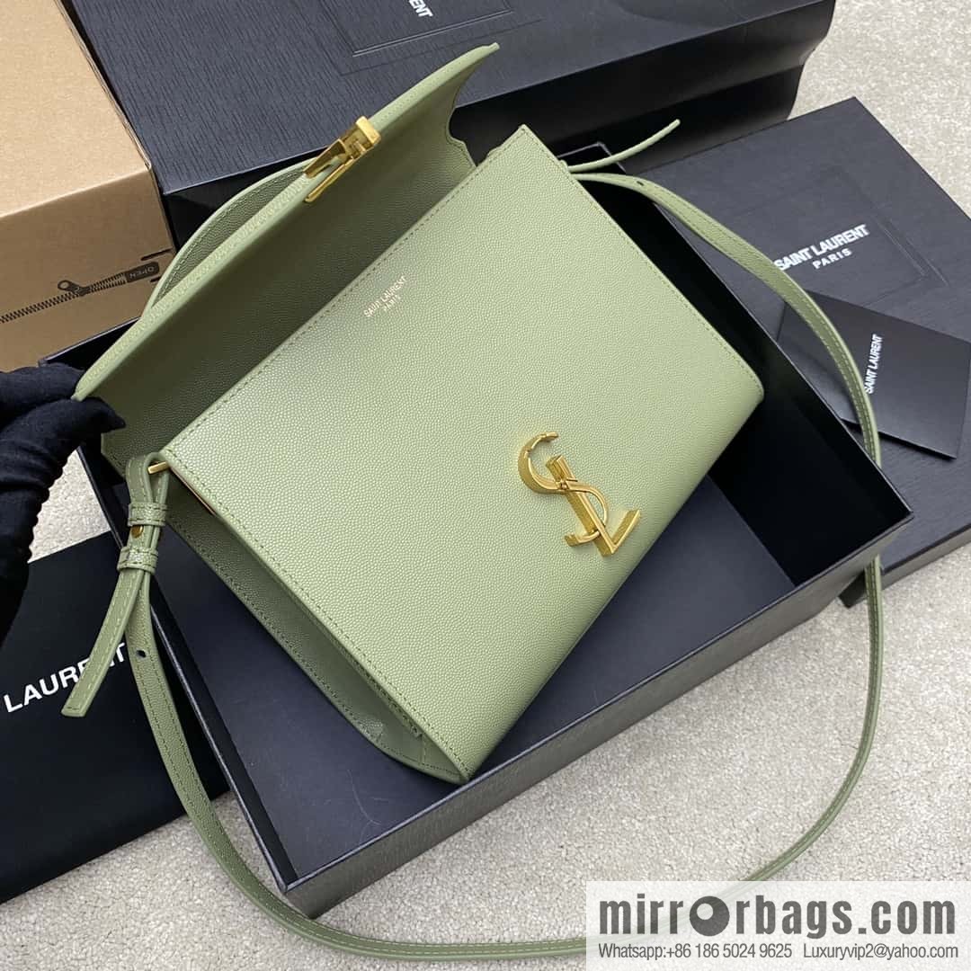 CASSANDRA series new avocado green ball leather gold buckle Model: 578000
