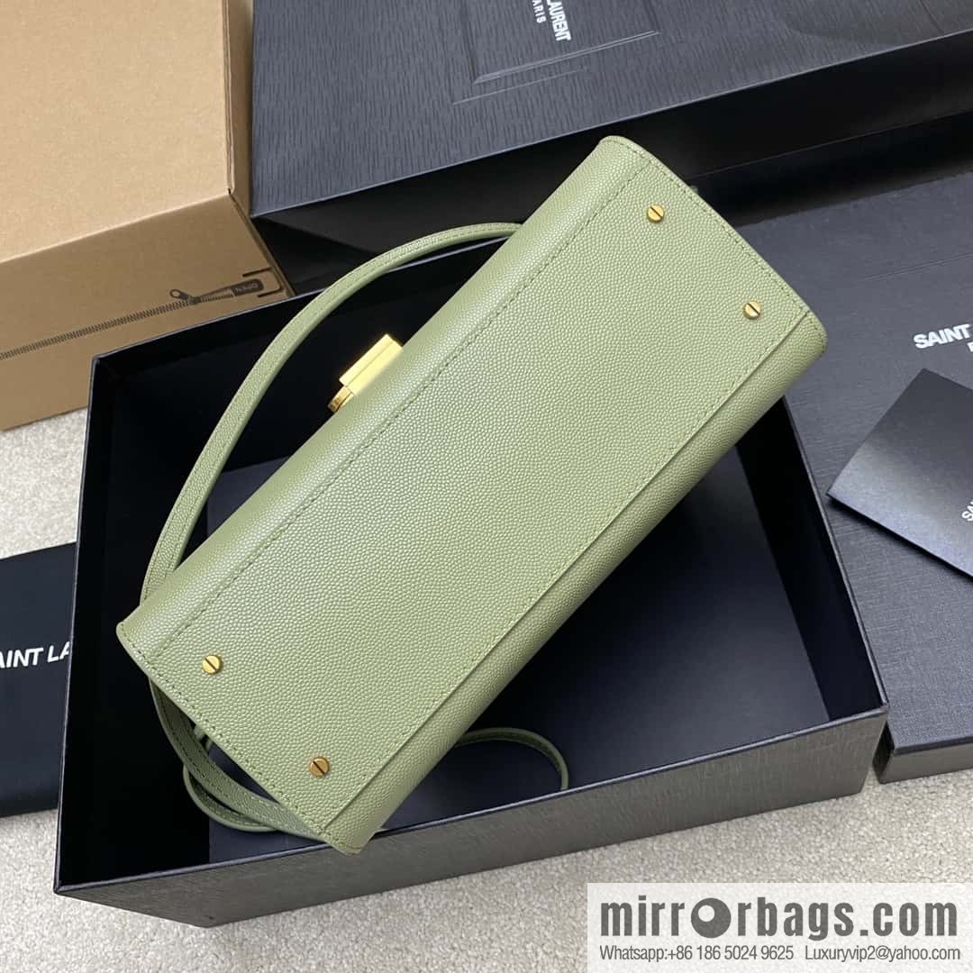 CASSANDRA series new avocado green ball leather gold buckle Model: 578000