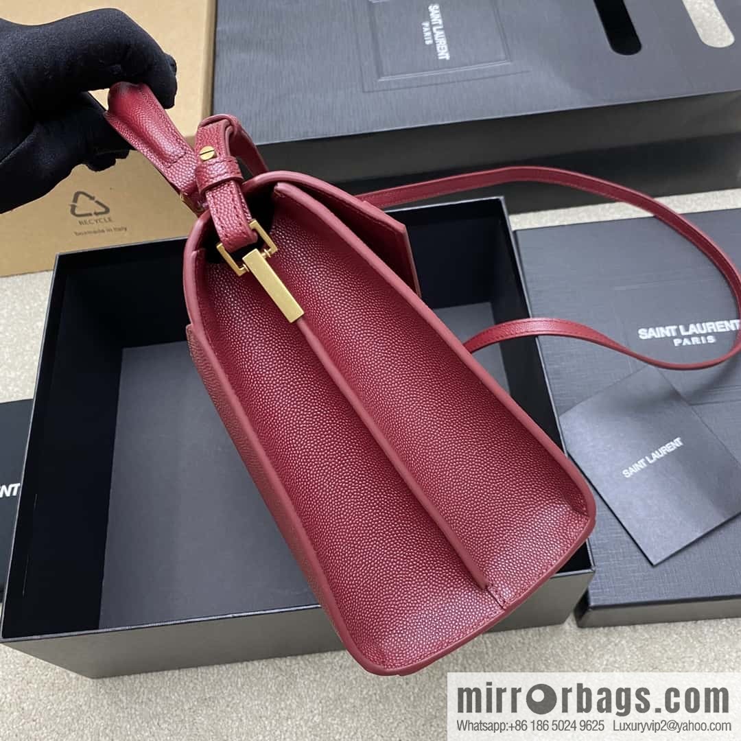 CASSANDRA series new products Original caviar leather embossing burgundy ball pattern/gold buckle Model: 578000