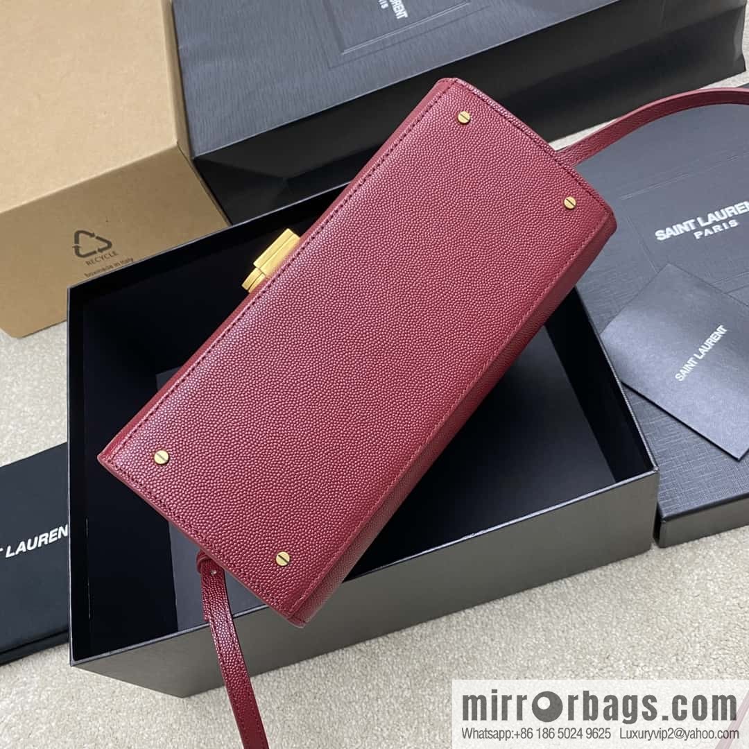 CASSANDRA series new products Original caviar leather embossing burgundy ball pattern/gold buckle Model: 578000