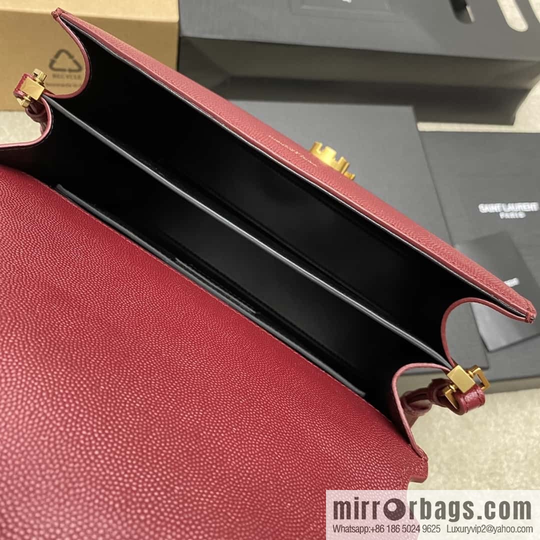 CASSANDRA series new products Original caviar leather embossing burgundy ball pattern/gold buckle Model: 578000