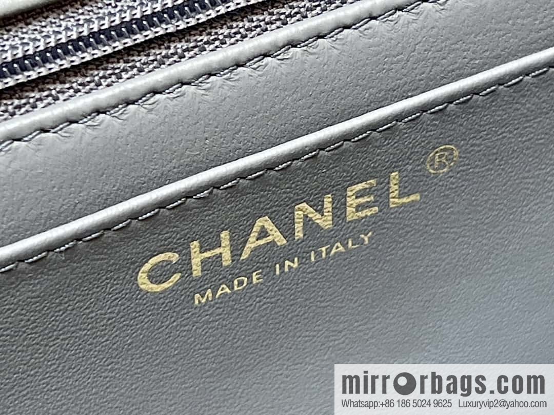 CHANEL classic cf mini handle 20CM AS2431 graphite gray