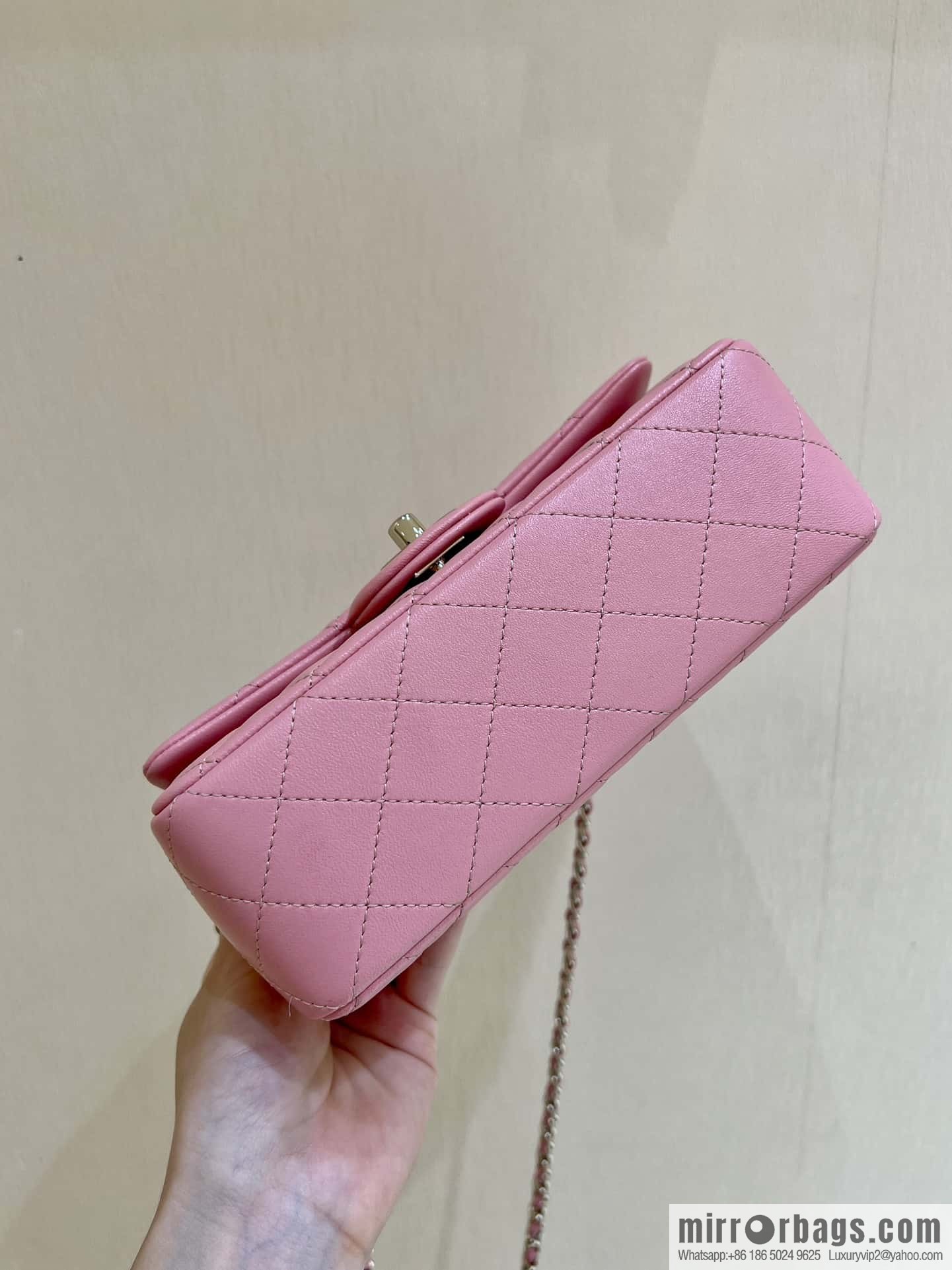 CHANEL classic cf mini handle 20CM AS2431 pink