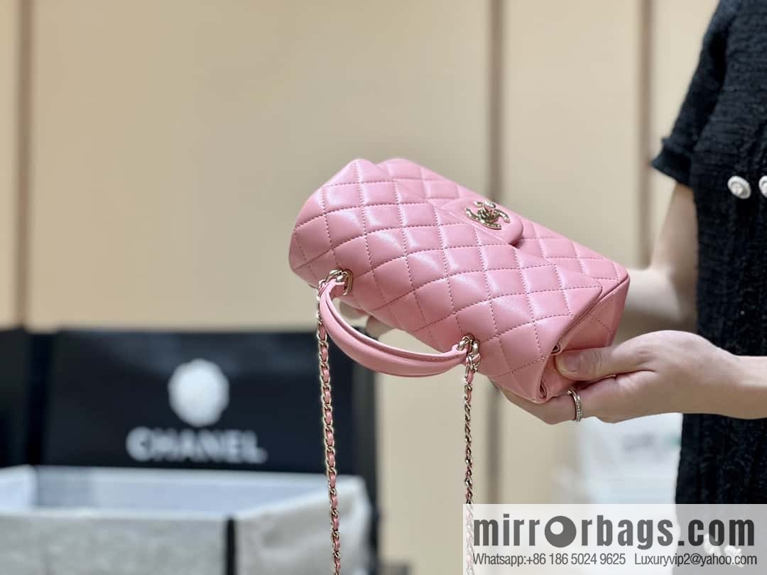 CHANEL classic cf mini handle 20CM AS2431 pink