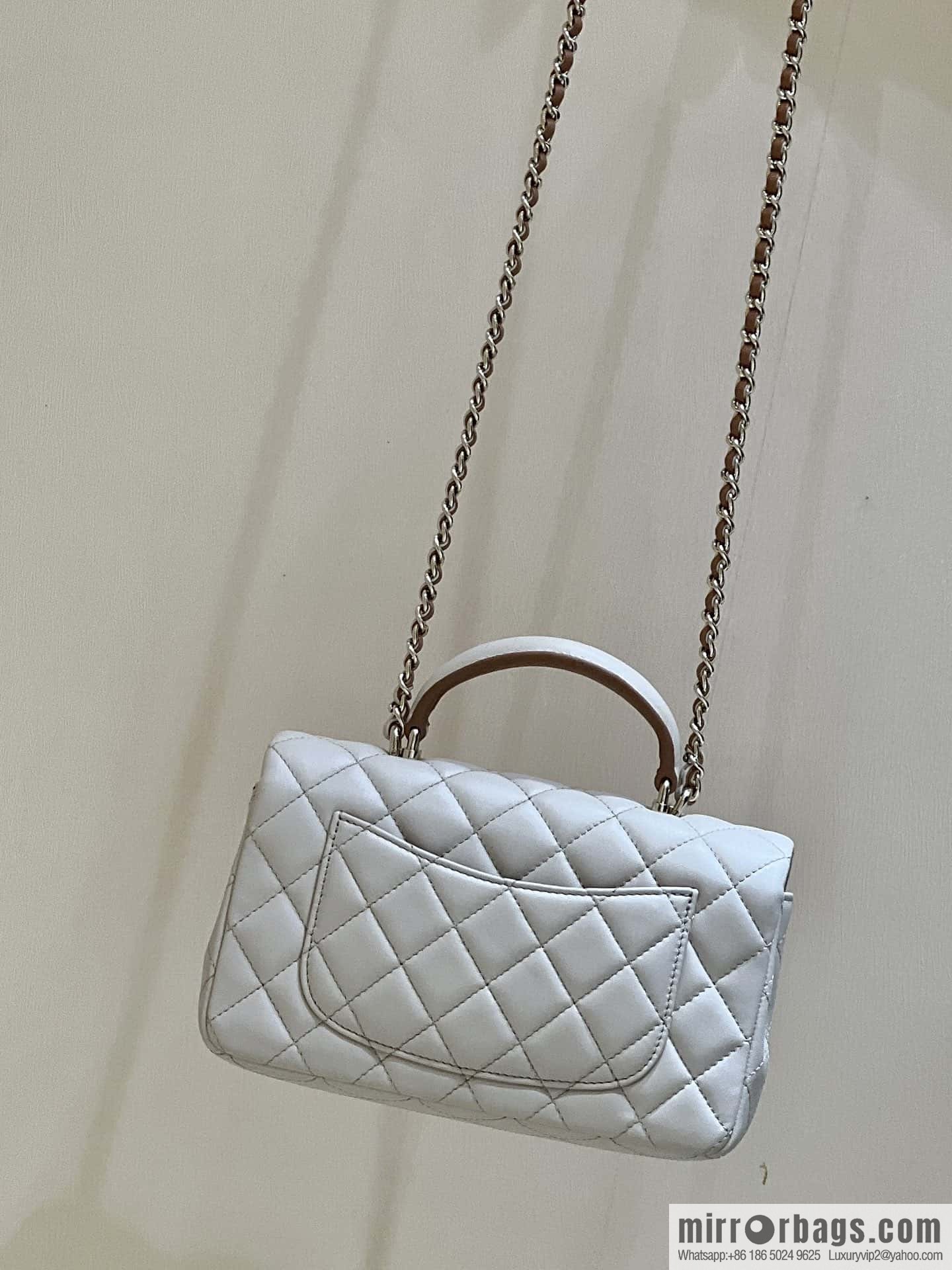 CHANEL classic cf mini handle 20CM AS2431 apricot and caramel