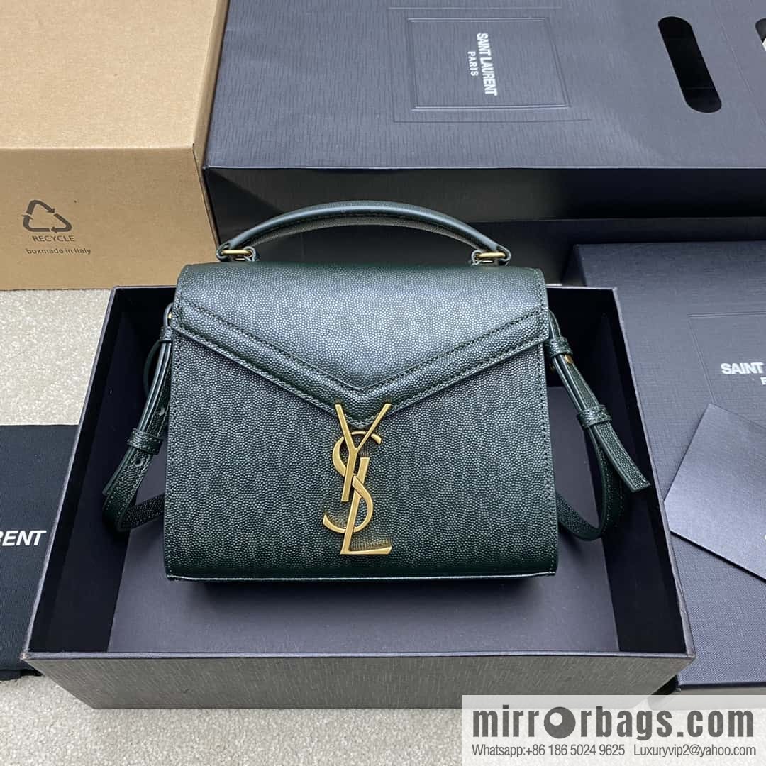 𝑪𝒂𝒔𝒔𝒂𝒏𝒅𝒓𝒂 caviar pattern hand bag dark green ball pattern/gold buckle Model: 602716