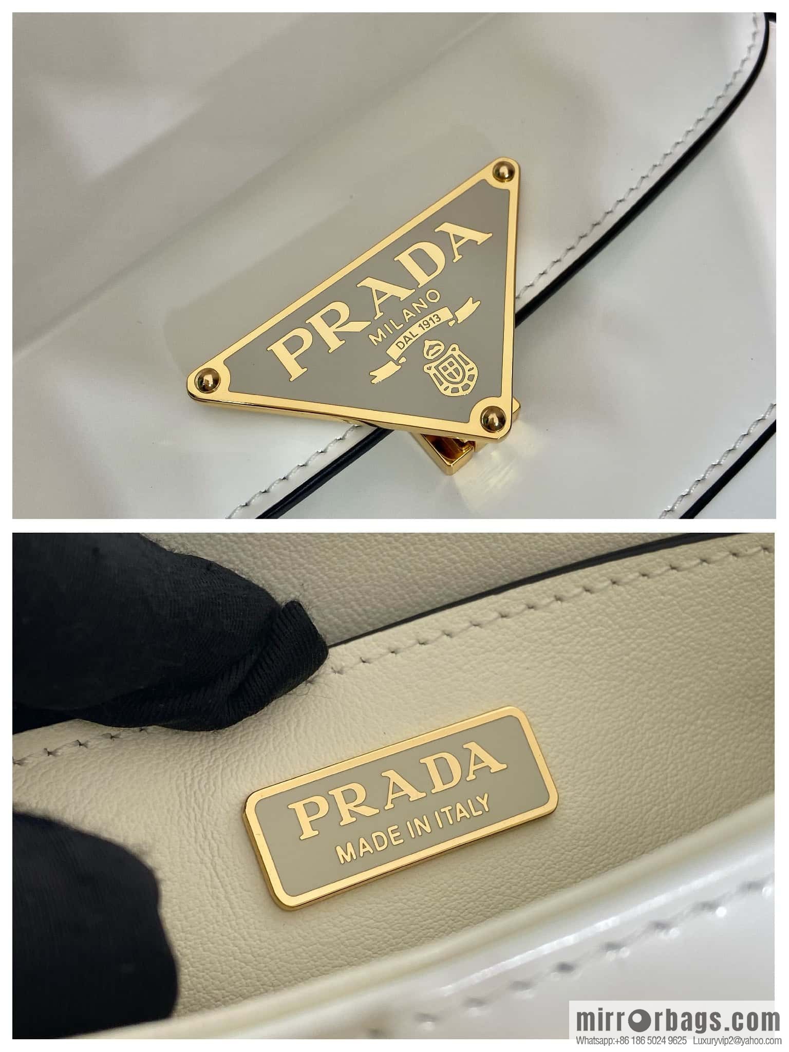 PRADA Prada glossy leather new armpit bag 1BD345