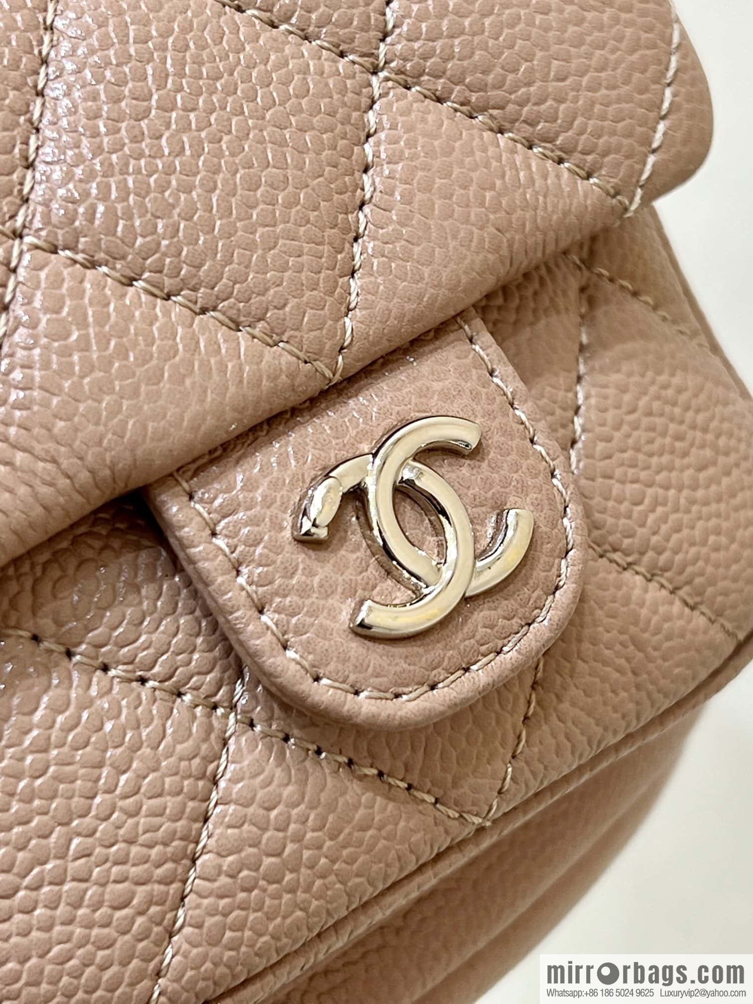 CHANEL 23P spring and summer trailer series, lychee leather duma double backpack AS3787