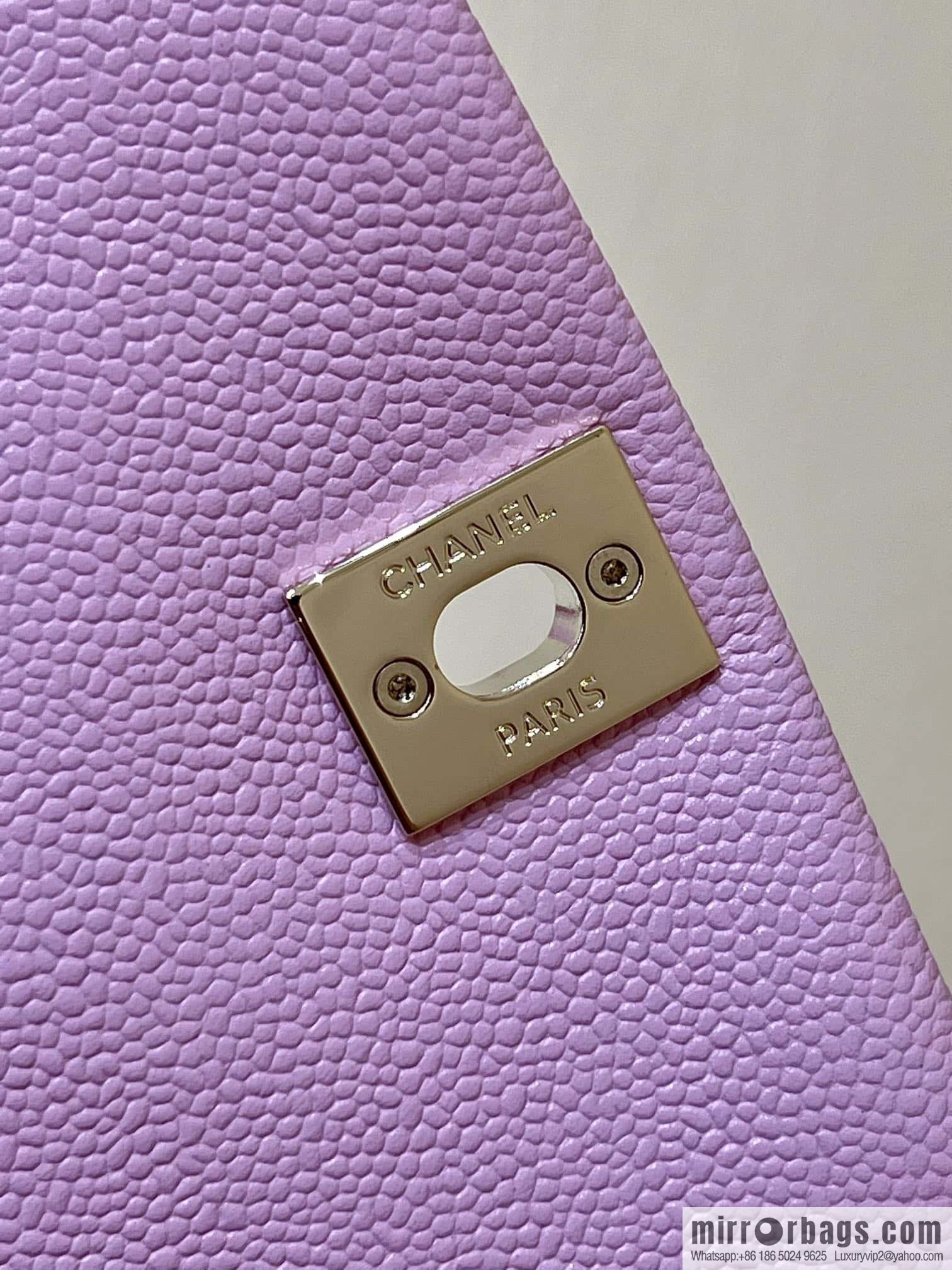 CHANEL 23P spring and summer trailer series, lychee leather duma double backpack AS3787 pink