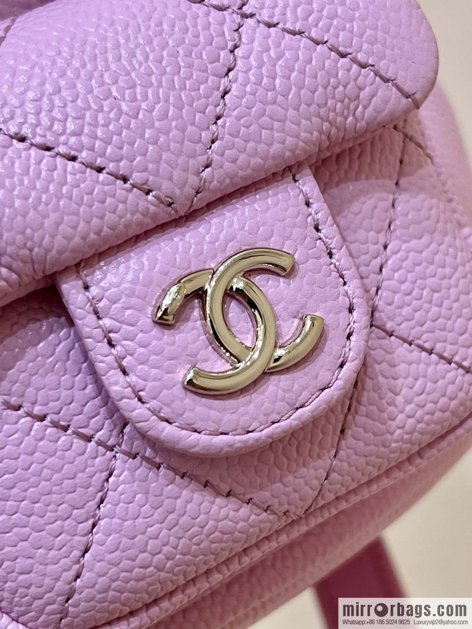 CHANEL 23P spring and summer trailer series, lychee leather duma double backpack AS3787 pink