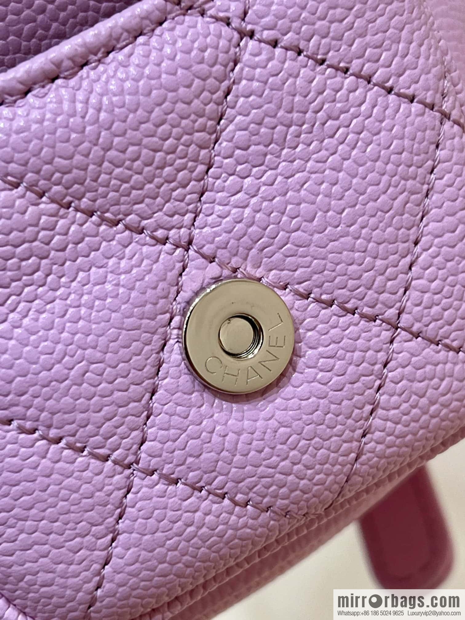 CHANEL 23P spring and summer trailer series, lychee leather duma double backpack AS3787 pink