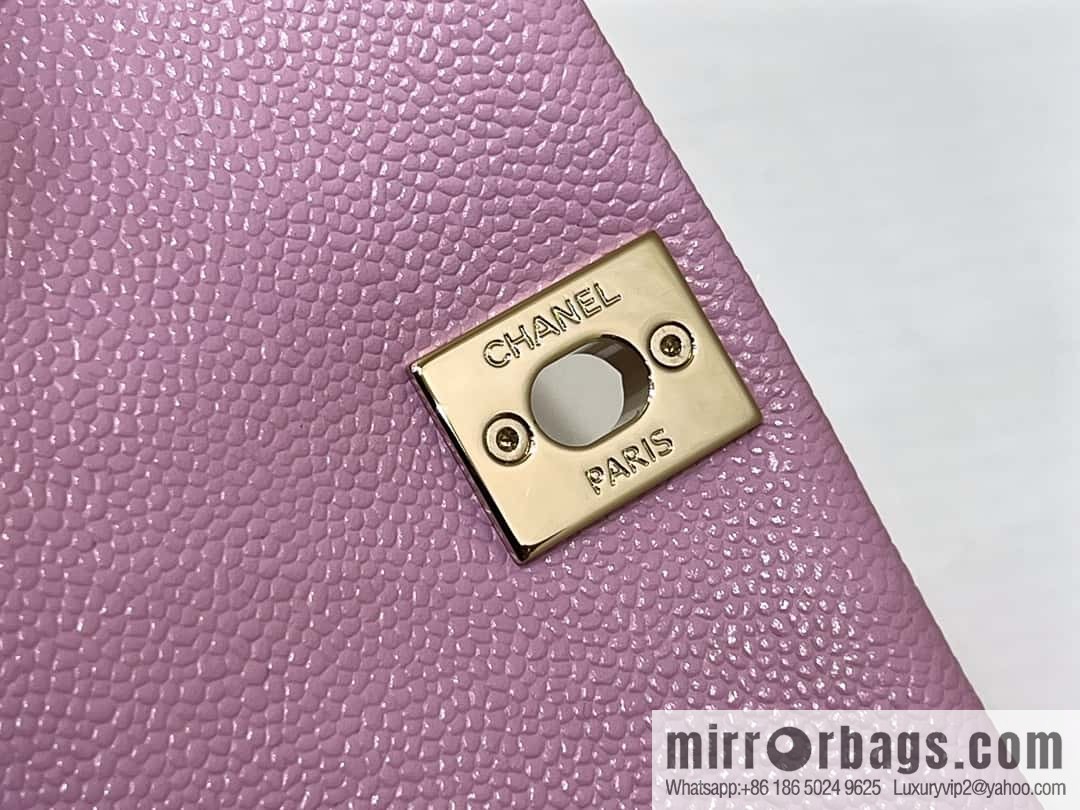 CHANEL 23P spring and summer trailer series, lychee leather duma double backpack AS3787 pink