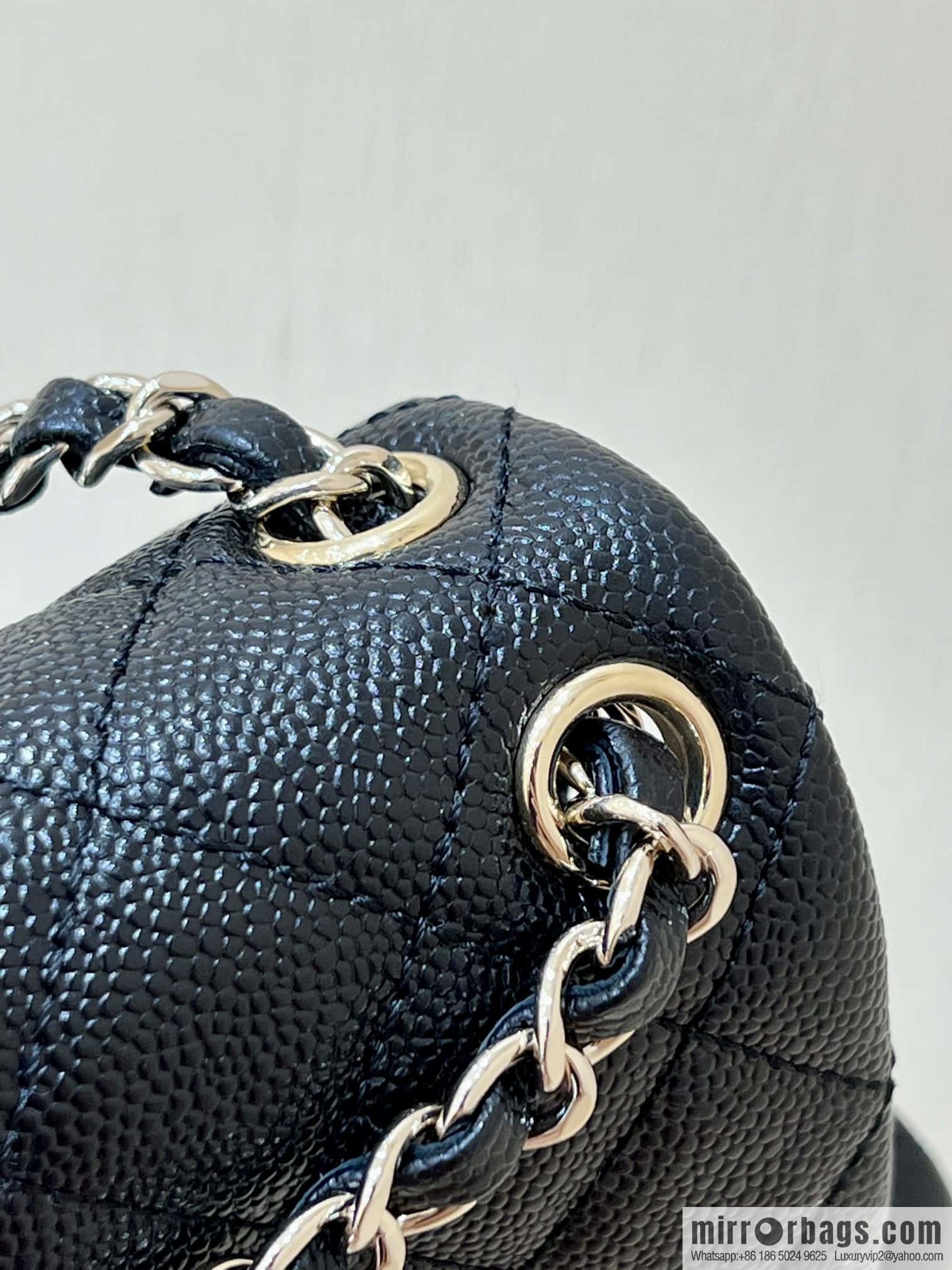 CHANEL 23P spring and summer trailer series, lychee leather duma double backpack AS3787 black