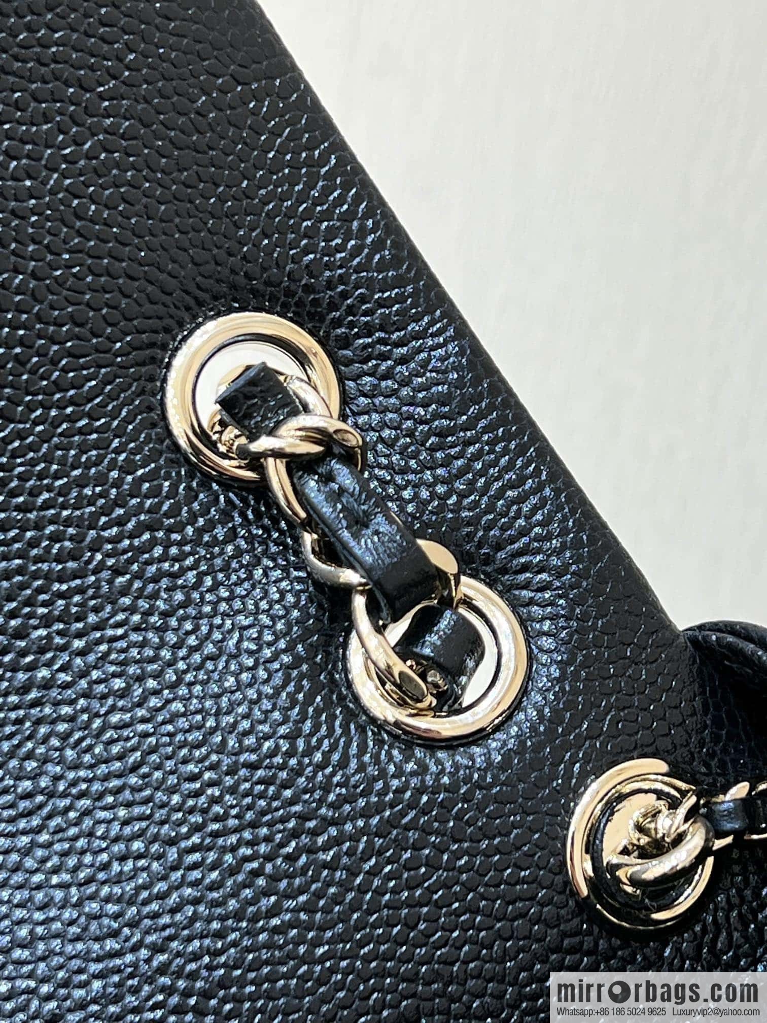 CHANEL 23P spring and summer trailer series, lychee leather duma double backpack AS3860 black