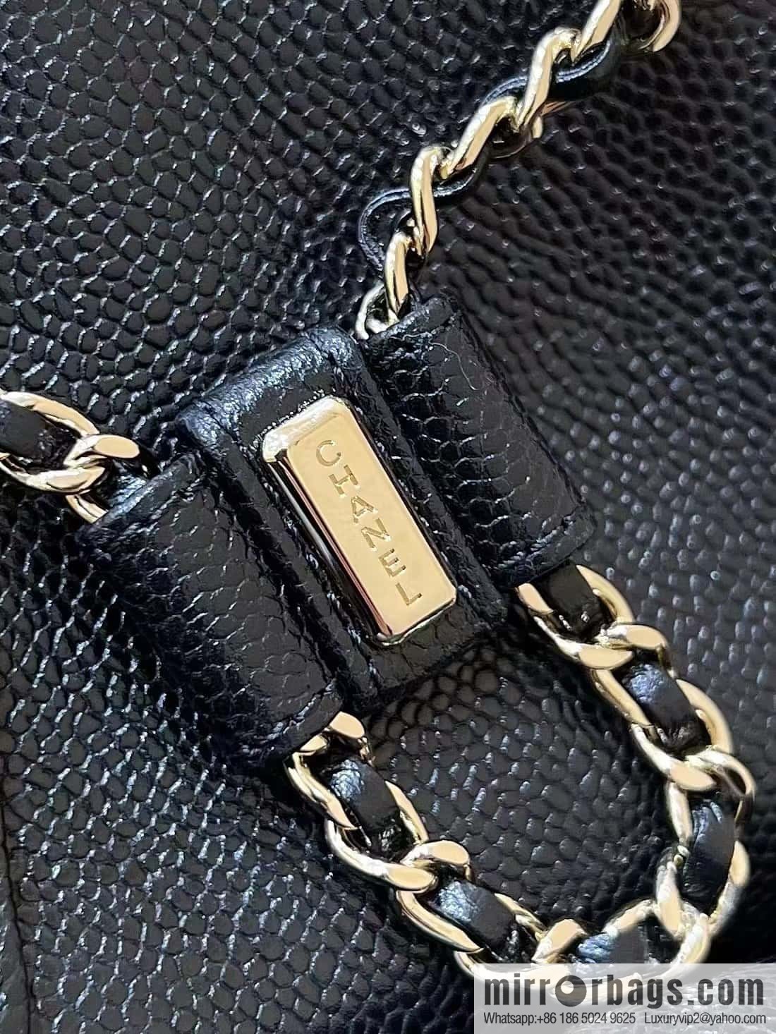 CHANEL 23P spring and summer trailer series, lychee leather duma double backpack AS3860 black
