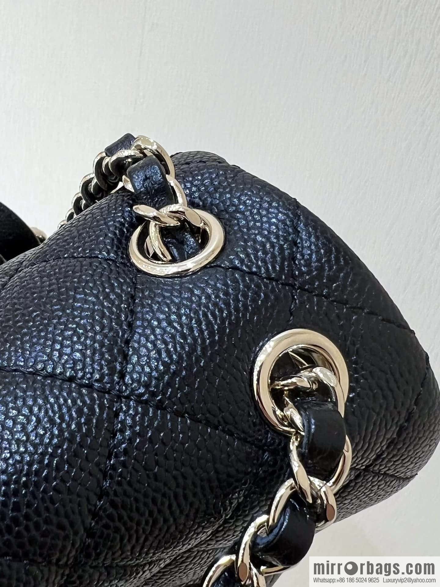 CHANEL 23P spring and summer trailer series, lychee leather duma double backpack AS3860 black