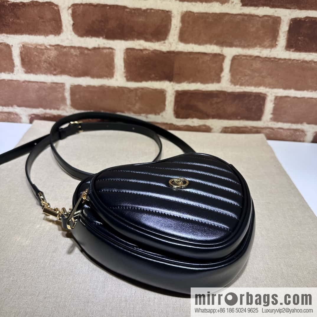 GUCCI Gucci interlocking double G mini heart shoulder backpack 721628