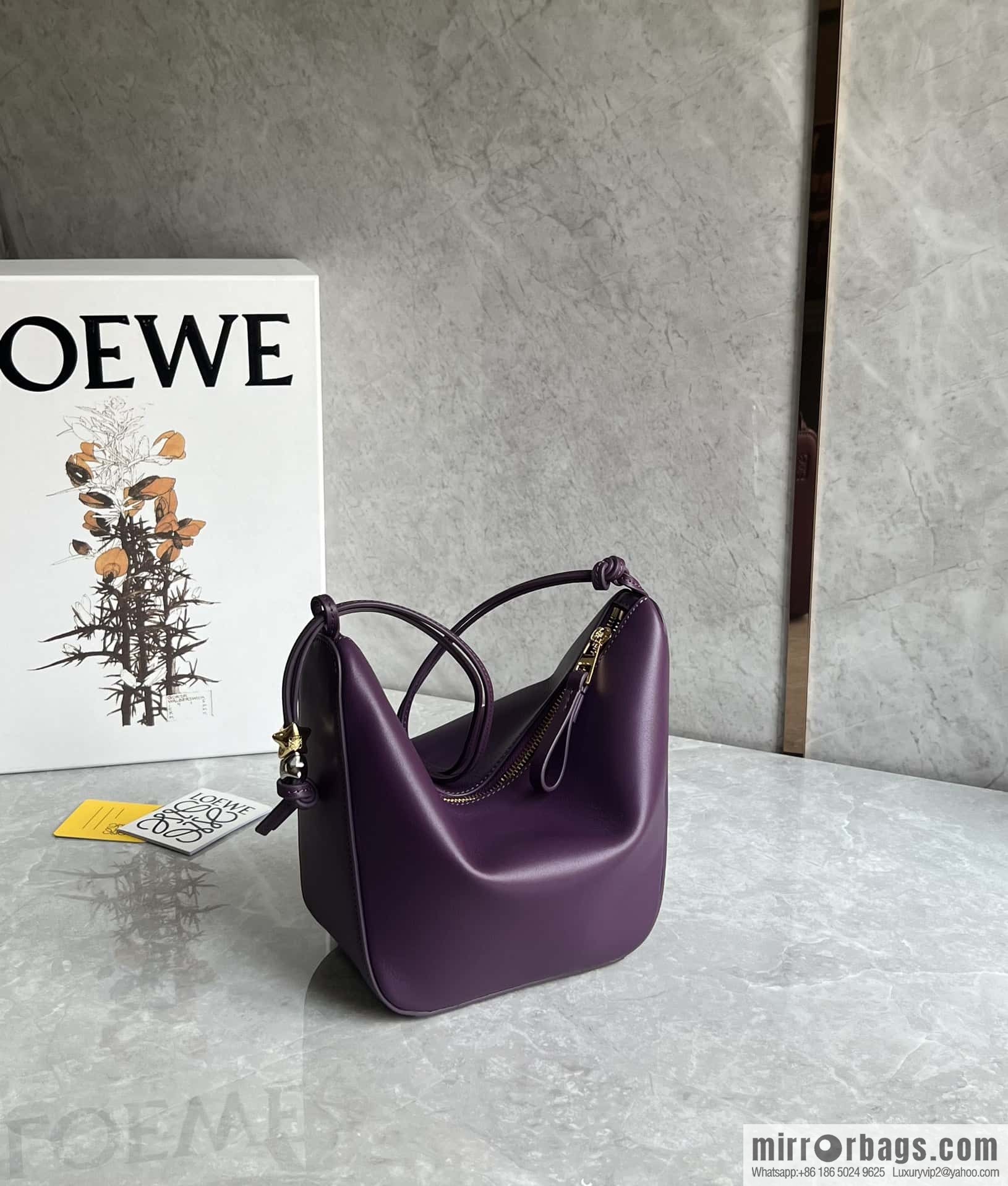 LOEWE new hammock armpit bag 0687 purple