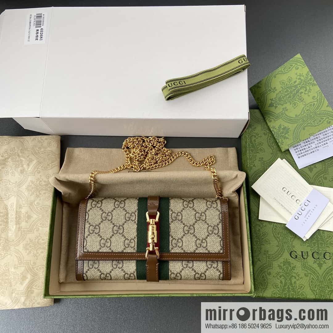 GUCCI Jackie 1961 series chain strap wallet 652681 HUHHG 8565