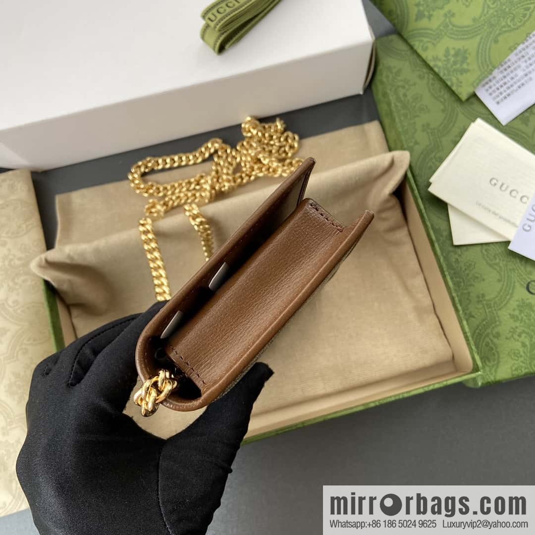 GUCCI Horsebit 1955 series chain strap wallet 621892 92TCG 8563
