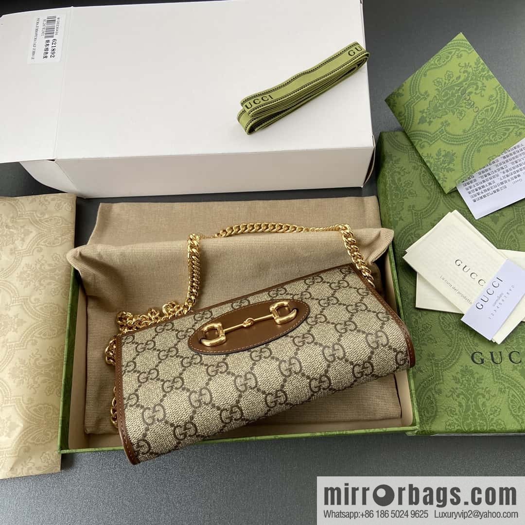 GUCCI Horsebit 1955 series chain strap wallet 621892 92TCG 8563