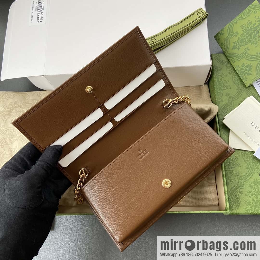 GUCCI Horsebit 1955 series chain strap wallet 621892 92TCG 8563