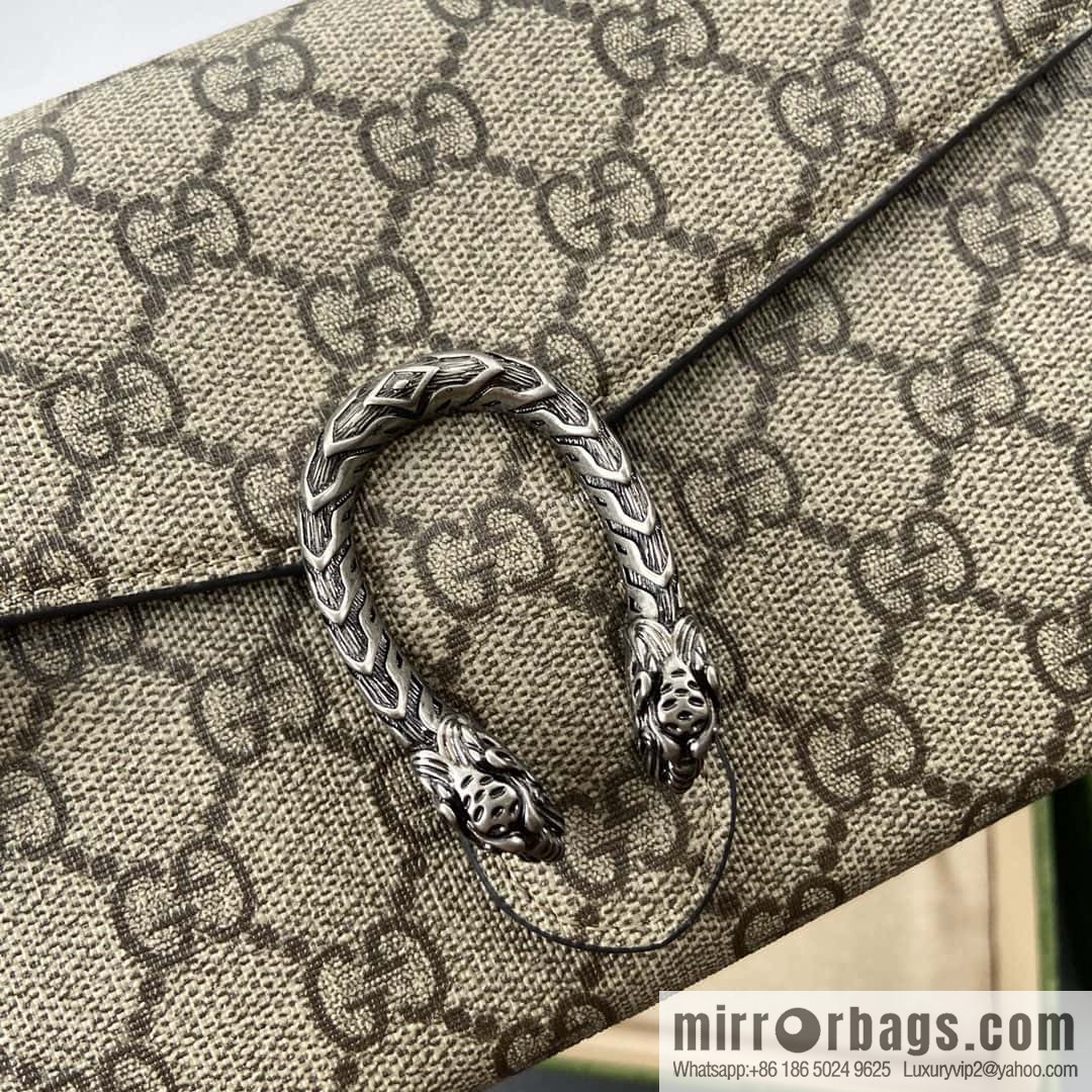 GUCCI Dionysus series GG Supreme canvas mini chain bag 401231 KHNSN 8642