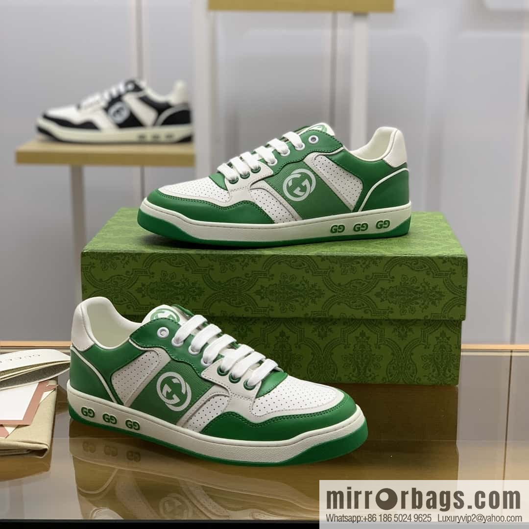 GUCCI side decoration classic double G men's casual shoes