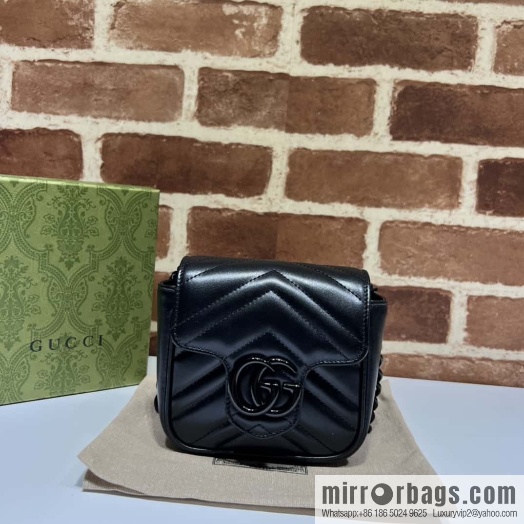 GUCCI Gucci GG Marmont Series Quilted Fanny Packs 739599