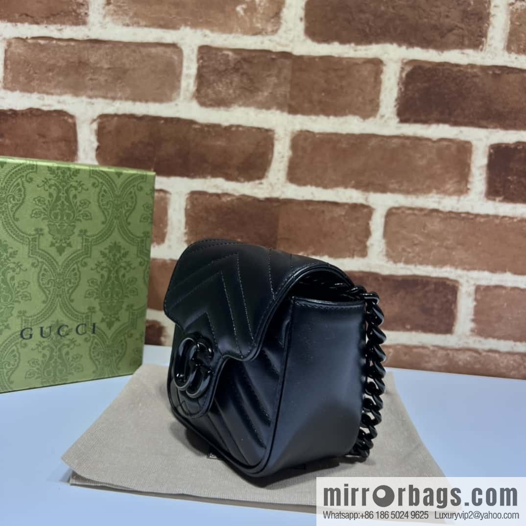 GUCCI Gucci GG Marmont Series Quilted Fanny Packs 739599