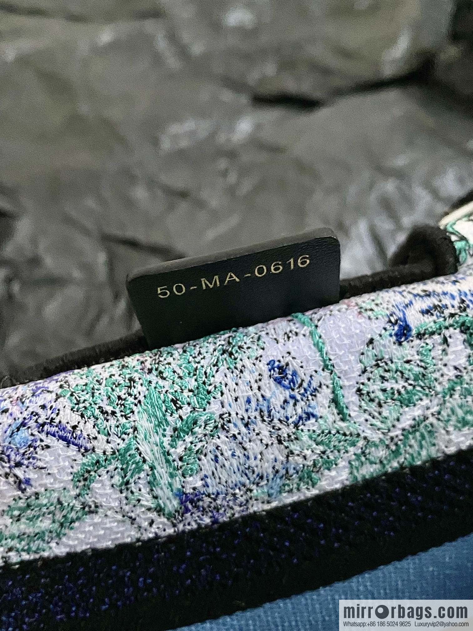 DIOR S BOOK TOTE M1265 blue and white floral