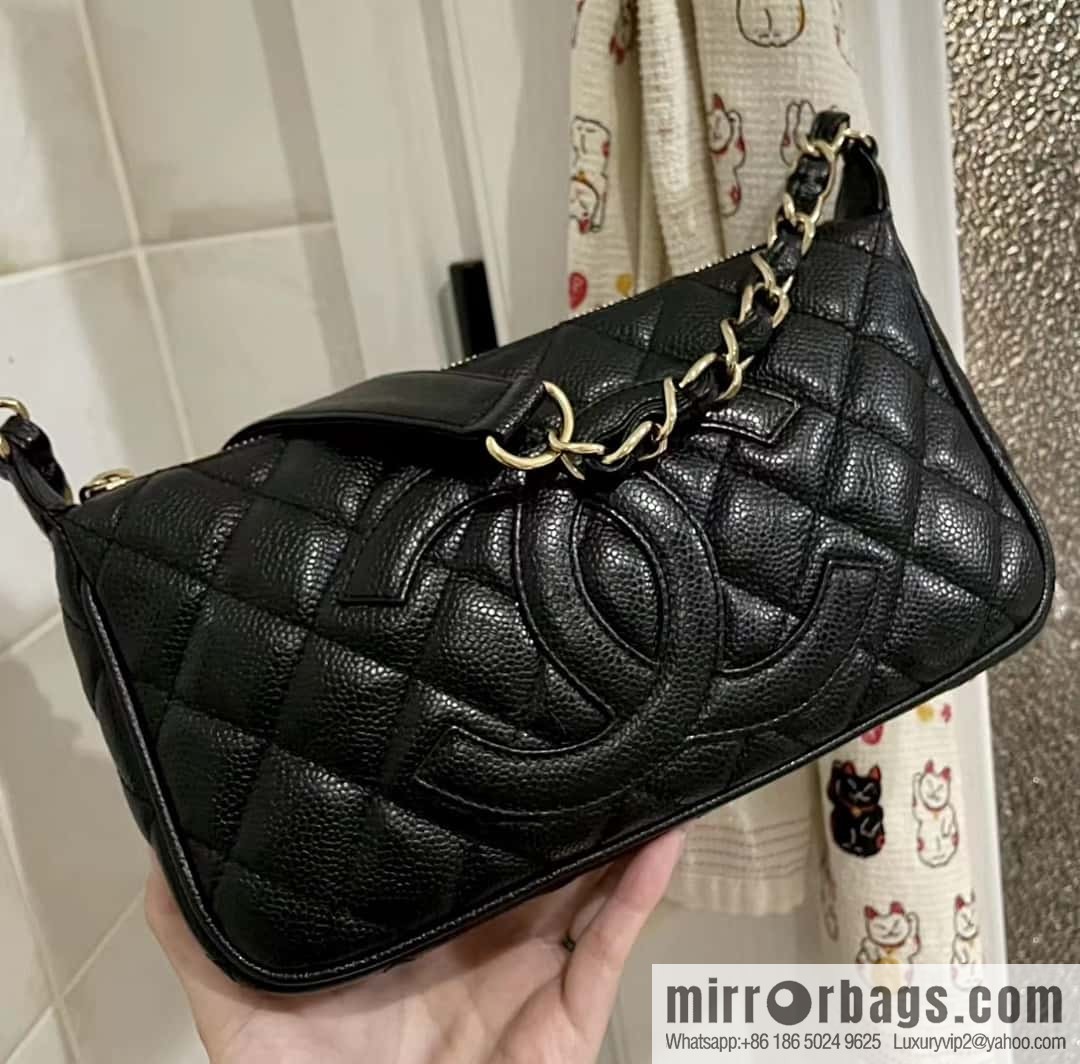 CHANEL CNNe same popular medieval armpit bag A50920 black