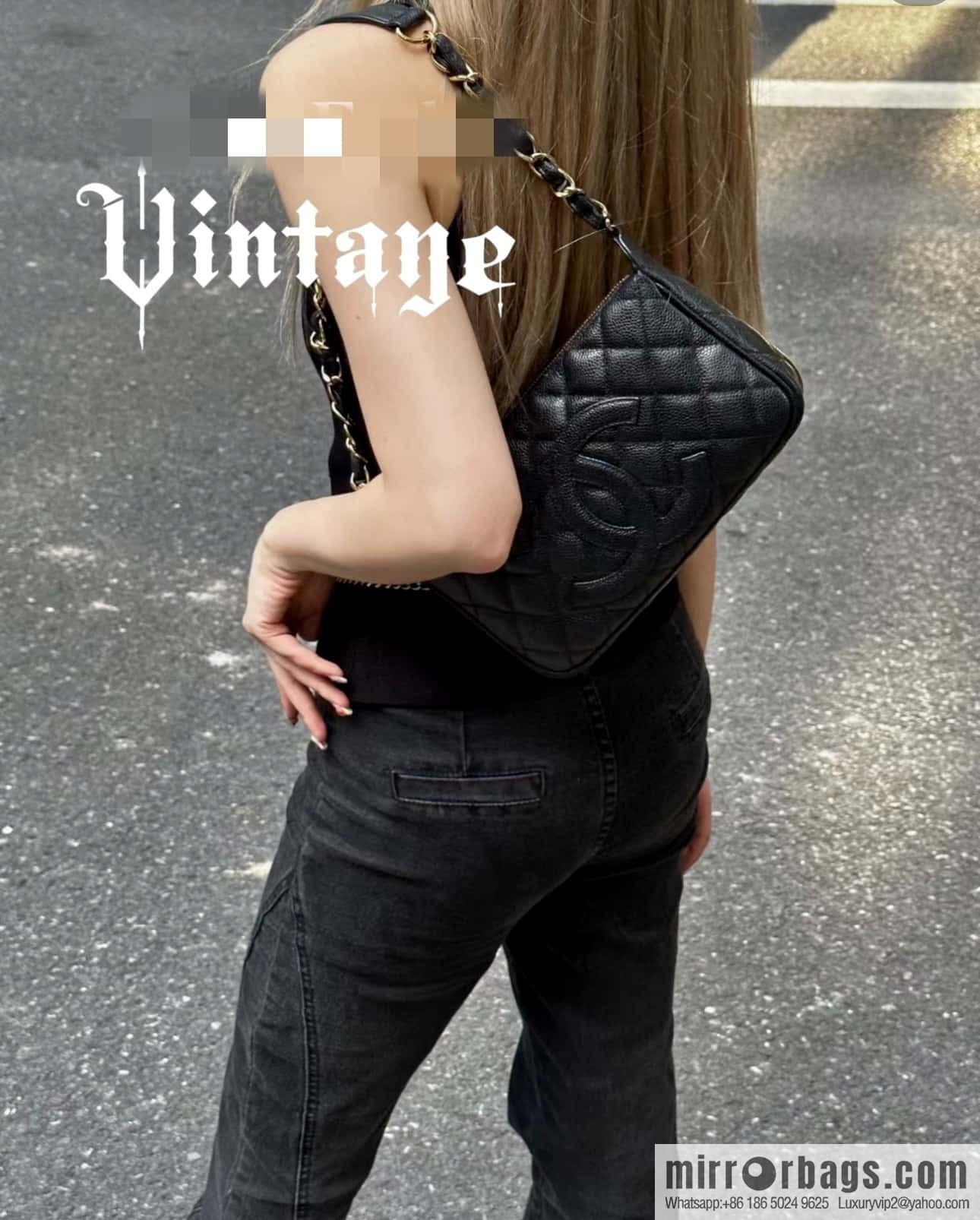 CHANEL CNNe same popular medieval armpit bag A50920 black