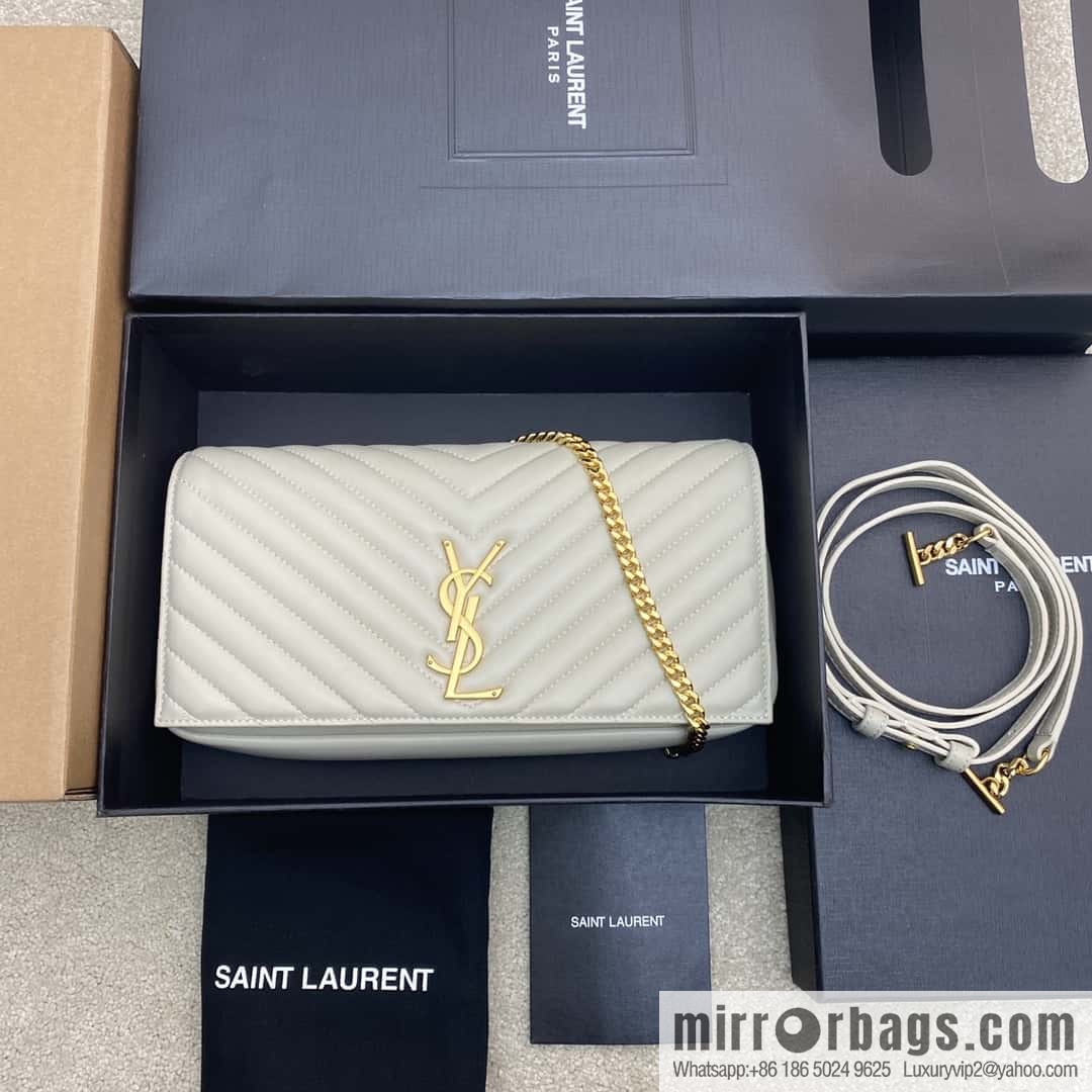 KATE 99 quilted sheepskin handbag milky white sheepskin/gold Model: 604276