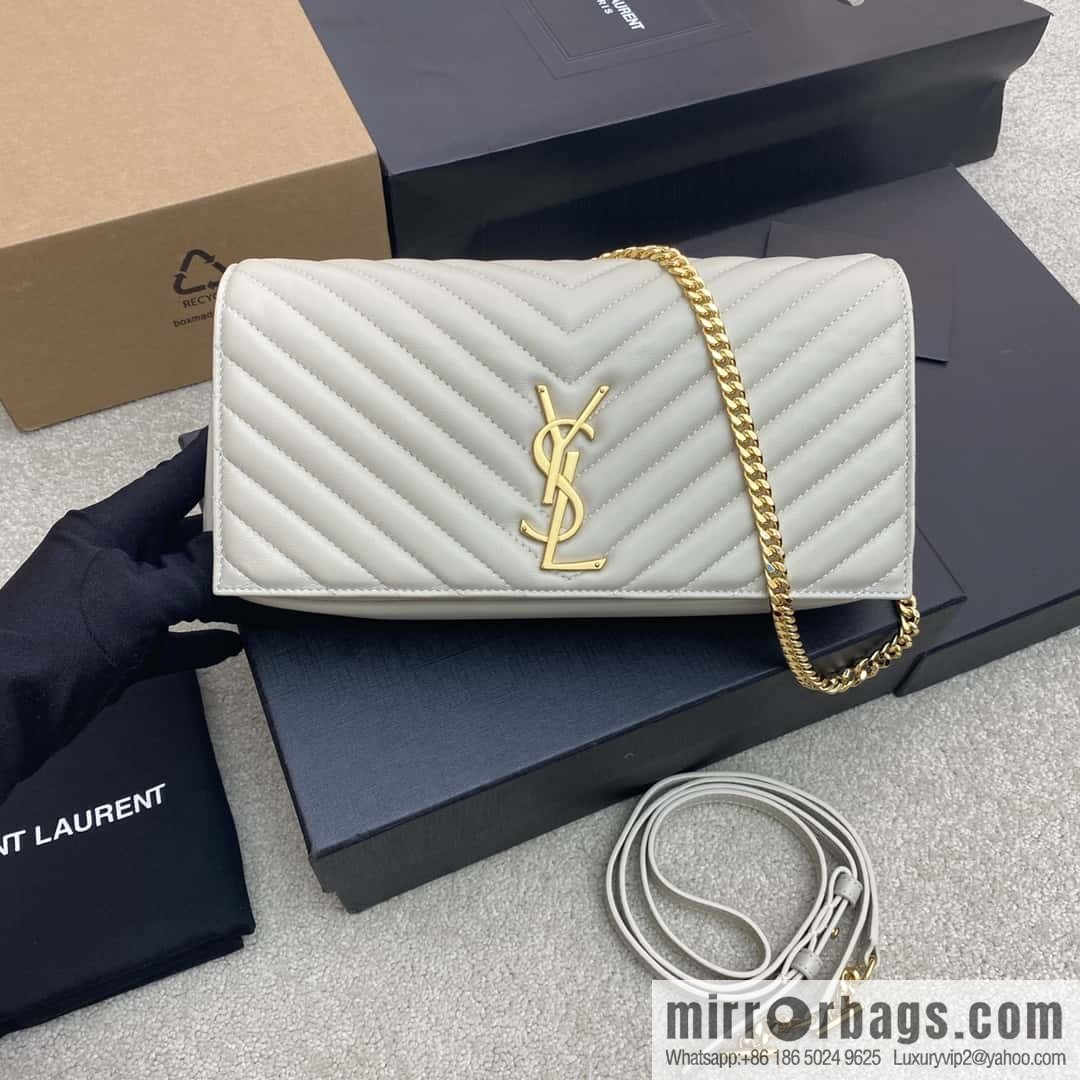 KATE 99 quilted sheepskin handbag milky white sheepskin/gold Model: 604276