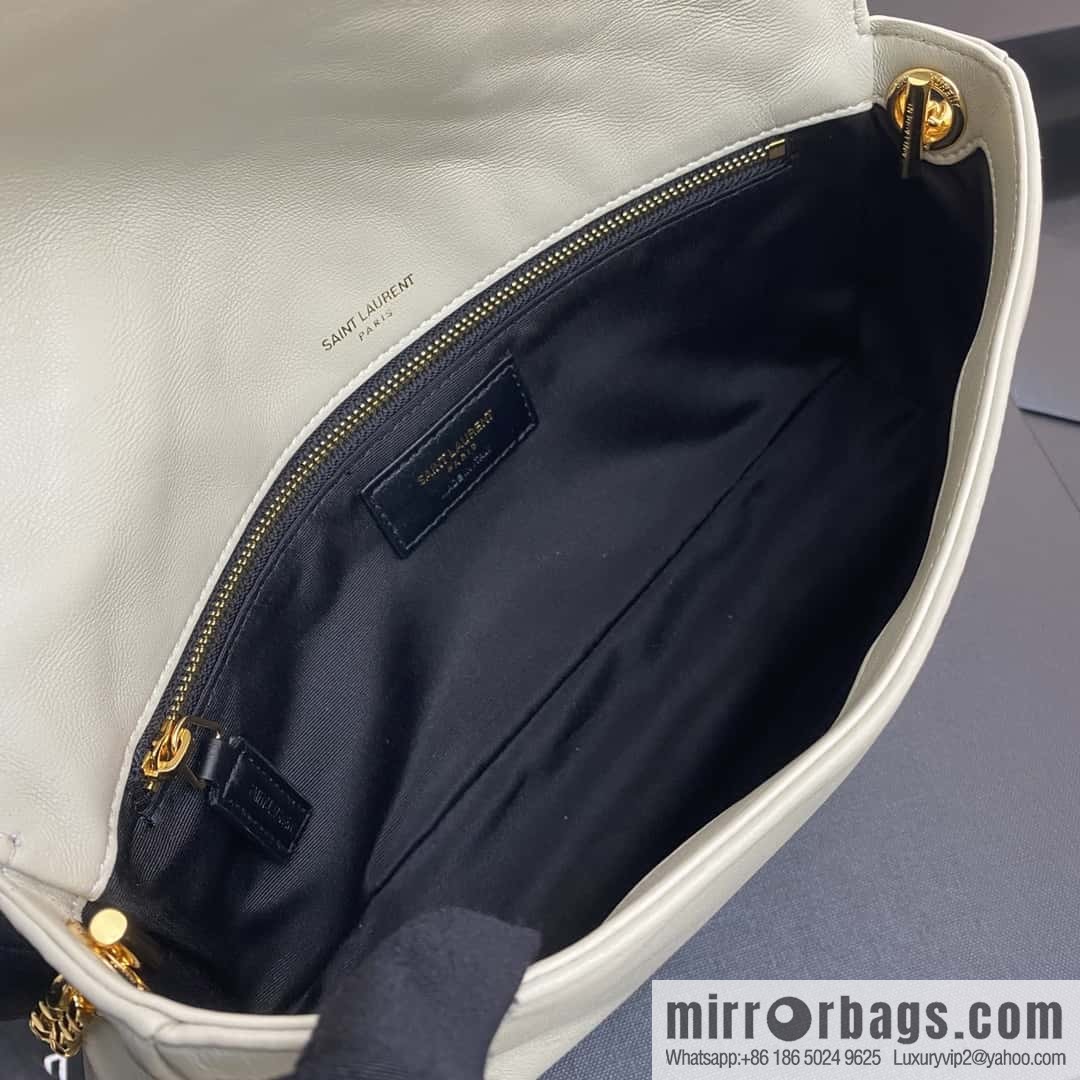 KATE 99 quilted sheepskin handbag milky white sheepskin/gold Model: 604276