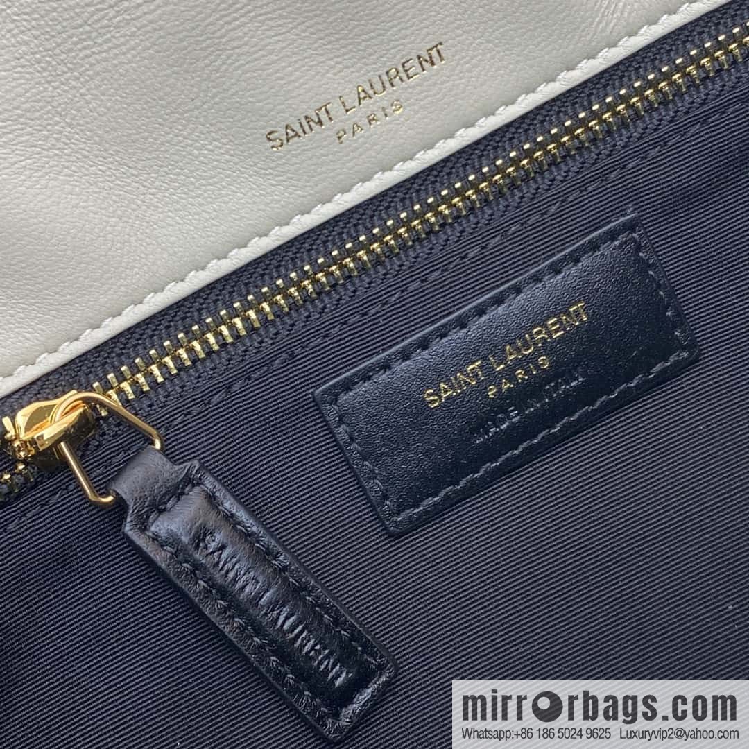 KATE 99 quilted sheepskin handbag milky white sheepskin/gold Model: 604276